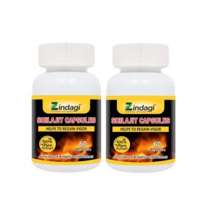 Zindagi Viagra Shilajit Extract Capsules -Stamina Booster Capsules For Men (Pack Of 2)