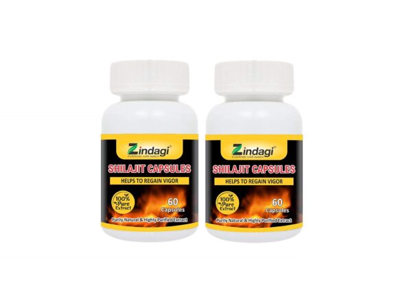 Zindagi Viagra Shilajit Extract Capsules -Stamina Booster Capsules For Men (Pack Of 2)